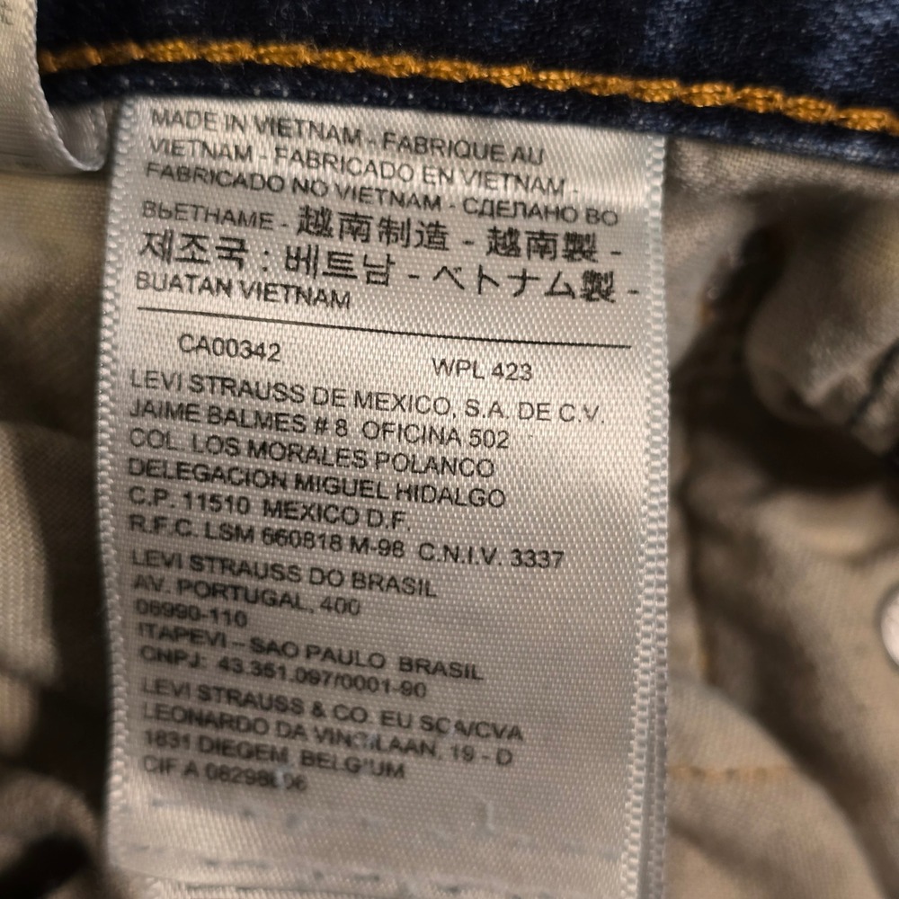 Levis 505 Jeans Men's 33x30 Blue‎ Denim Medium Wash Regular Fit Straight Leg - Picture 15 of 16